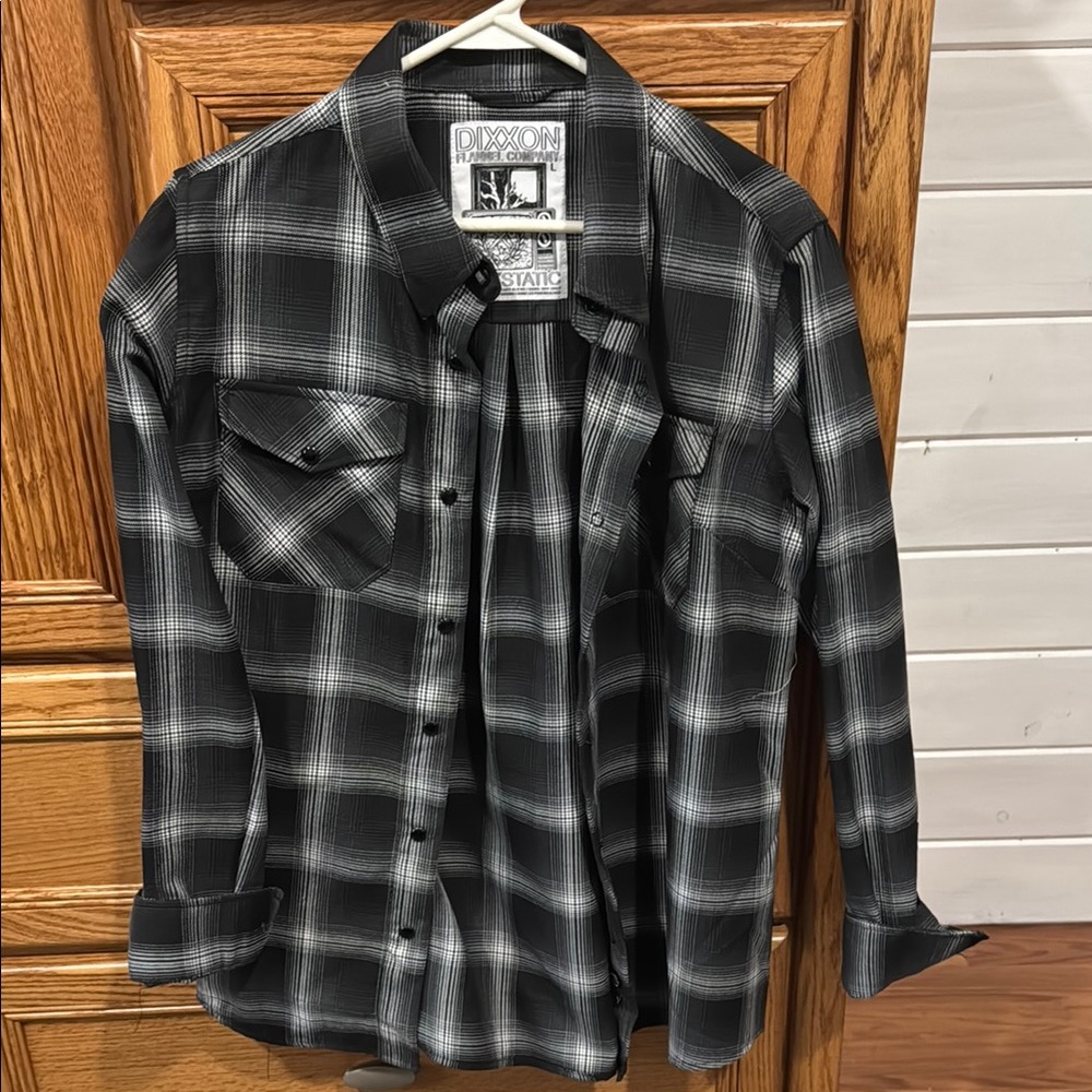 Dixxon Men's Black Plaid Shirt